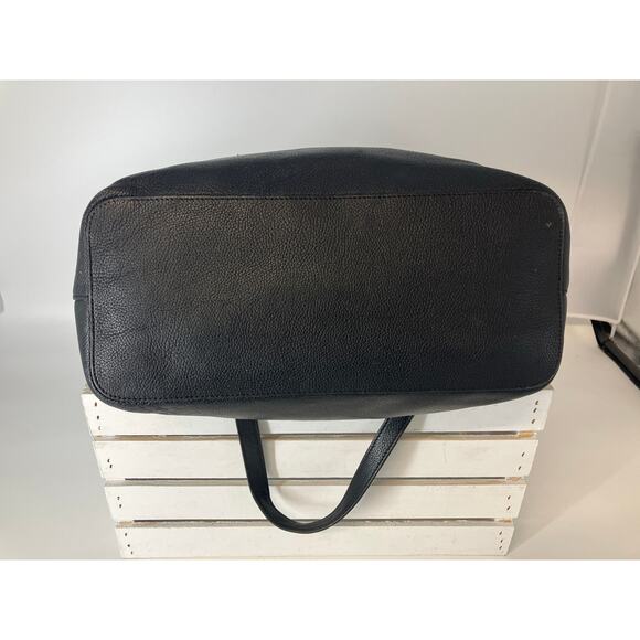 MICHAEL KORS, LARGE BLACK PEBBLED LEATHER SHOULDER BAG TOTE - Picture 8 of 14